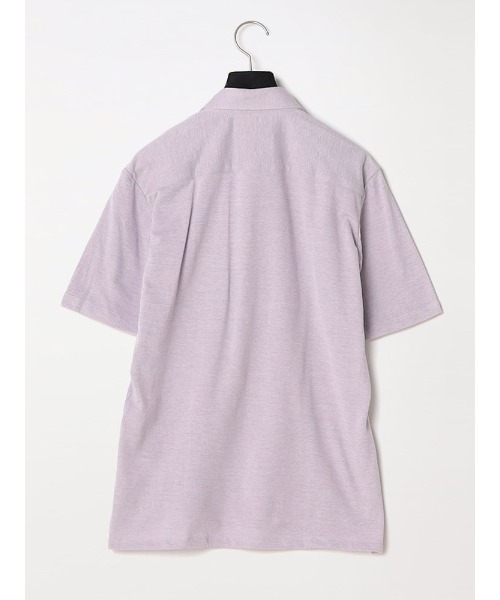 Perfect Suit FActory（パーフェクトスーツファクトリー）の「【接触冷感】ポケット付き　鹿の子ポロシャツ　グレー/サックス/ラベンダー（ポロシャツ・メンズ・サックスブルー/ライトグレー/パープル・S/M/LL/L）」の22枚目の写真