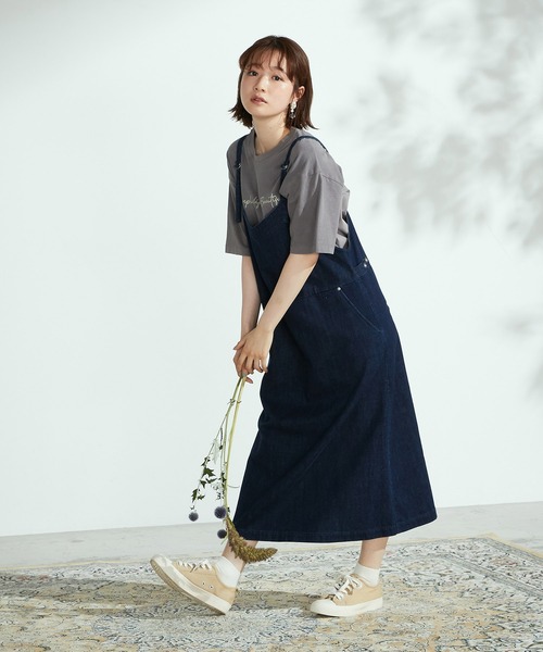 ONIGIRI（オニギリ）の「デニムジャンスカ（ジャンパースカート・レディース・ネイビー・MEDIUM/LARGE）」の11枚目の写真