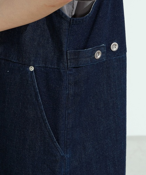 ONIGIRI（オニギリ）の「デニムジャンスカ（ジャンパースカート・レディース・ネイビー・MEDIUM/LARGE）」の3枚目の写真