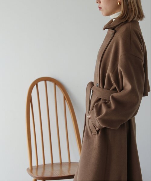 RAY CASSIN（レイカズン）の「アソートボリュームステンカラーコート（ステンカラーコート・レディース・カーキ/モカ/オレンジ系・FREE）」の2枚目の写真