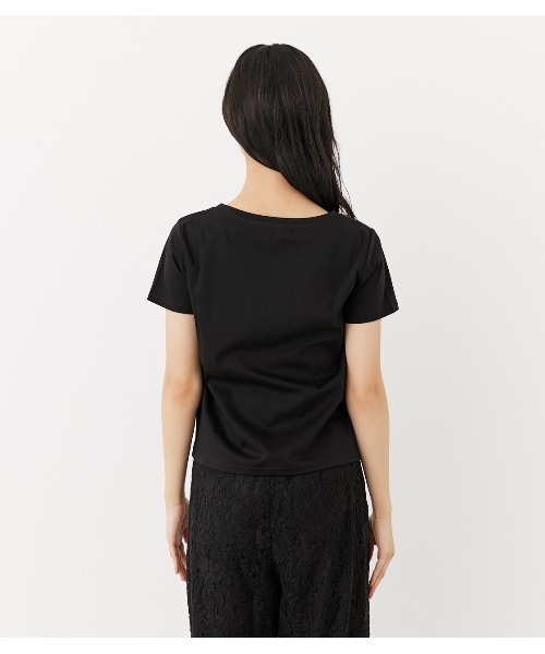 rienda(リエンダ)の「Cheri刺繍Tシャツ(Tシャツ/カットソー・レディース・ホワイト/ブラック/ライトブラウン・FREE)」の14枚目の写真