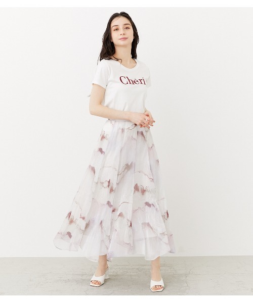 rienda(リエンダ)の「Cheri刺繍Tシャツ(Tシャツ/カットソー・レディース・ホワイト/ブラック/ライトブラウン・FREE)」の11枚目の写真