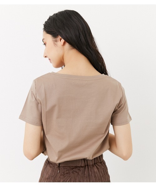 rienda(リエンダ)の「Cheri刺繍Tシャツ(Tシャツ/カットソー・レディース・ホワイト/ブラック/ライトブラウン・FREE)」の12枚目の写真