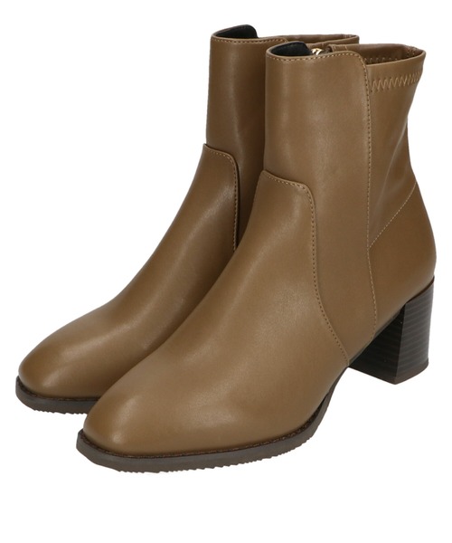 ORiental TRaffic（オリエンタルトラフィック）の「チャンキーヒールミドルブーツ/11408（ブーツ・レディース・ブラック/ベージュ/グレー・LL/3L/SS/S/M/L）」の12枚目の写真