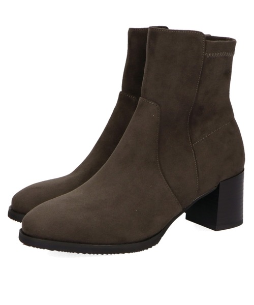 ORiental TRaffic（オリエンタルトラフィック）の「チャンキーヒールミドルブーツ/11408（ブーツ・レディース・ブラック/ベージュ/グレー・LL/3L/SS/S/M/L）」の5枚目の写真