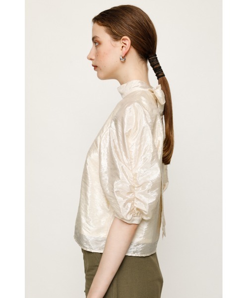 SLY（スライ）の「BACK RIBBON BL/バックリボンブラウス（シャツ/ブラウス・レディース・ブラウン/ベージュ・FREE）」の6枚目の写真