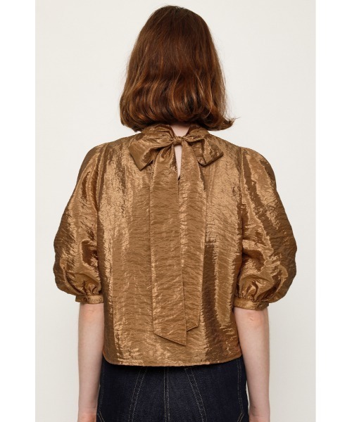 SLY（スライ）の「BACK RIBBON BL/バックリボンブラウス（シャツ/ブラウス・レディース・ブラウン/ベージュ・FREE）」の5枚目の写真