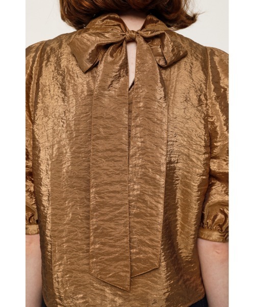 SLY（スライ）の「BACK RIBBON BL/バックリボンブラウス（シャツ/ブラウス・レディース・ブラウン/ベージュ・FREE）」の10枚目の写真