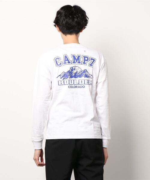 CAMP7(キャンプセブン)の「【CAMP7】バックロゴロンT(Tシャツ/カットソー・メンズ・パープル/ホワイト/ブラック・M/L/S/XL)」の6枚目の写真