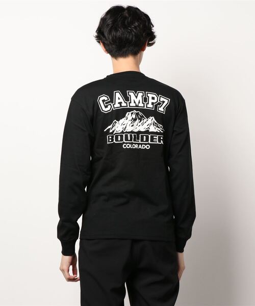 CAMP7(キャンプセブン)の「【CAMP7】バックロゴロンT(Tシャツ/カットソー・メンズ・パープル/ホワイト/ブラック・M/L/S/XL)」の5枚目の写真