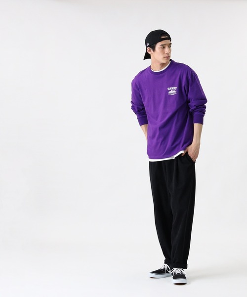 CAMP7(キャンプセブン)の「【CAMP7】バックロゴロンT(Tシャツ/カットソー・メンズ・パープル/ホワイト/ブラック・M/L/S/XL)」の18枚目の写真