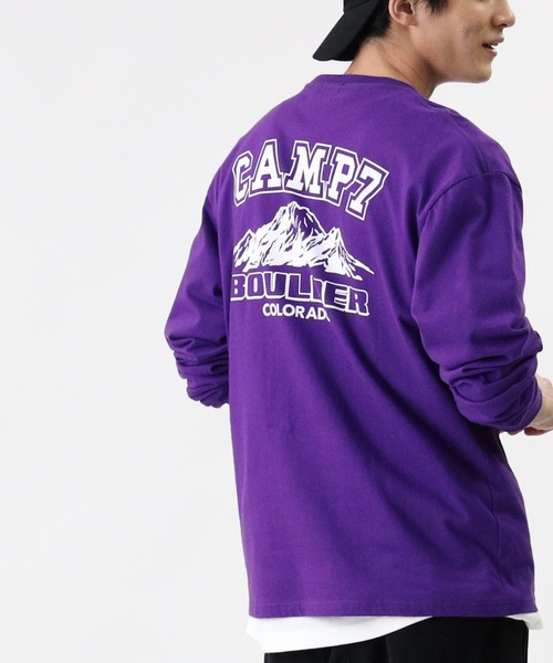 CAMP7(キャンプセブン)の「【CAMP7】バックロゴロンT(Tシャツ/カットソー・メンズ・パープル/ホワイト/ブラック・M/L/S/XL)」の19枚目の写真
