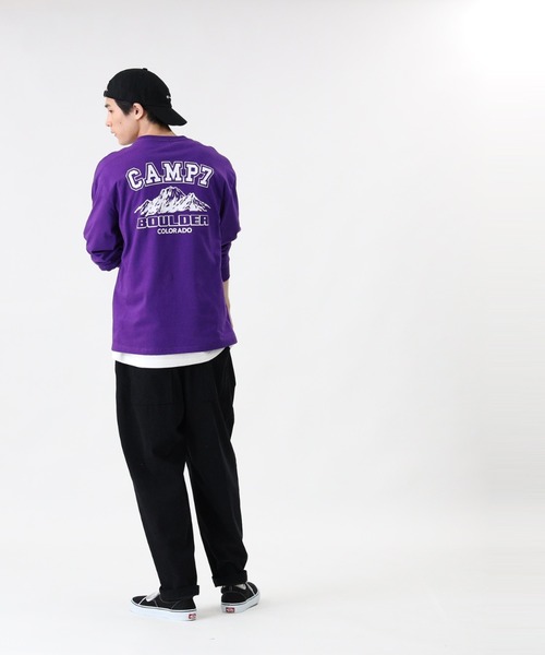 CAMP7(キャンプセブン)の「【CAMP7】バックロゴロンT(Tシャツ/カットソー・メンズ・パープル/ホワイト/ブラック・M/L/S/XL)」の20枚目の写真