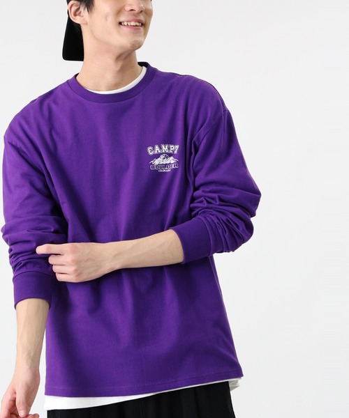CAMP7(キャンプセブン)の「【CAMP7】バックロゴロンT(Tシャツ/カットソー・メンズ・パープル/ホワイト/ブラック・M/L/S/XL)」の21枚目の写真