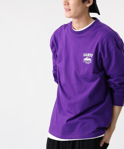 CAMP7(キャンプセブン)の「【CAMP7】バックロゴロンT(Tシャツ/カットソー・メンズ・パープル/ホワイト/ブラック・M/L/S/XL)」の22枚目の写真