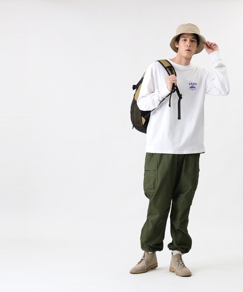 CAMP7(キャンプセブン)の「【CAMP7】バックロゴロンT(Tシャツ/カットソー・メンズ・パープル/ホワイト/ブラック・M/L/S/XL)」の8枚目の写真