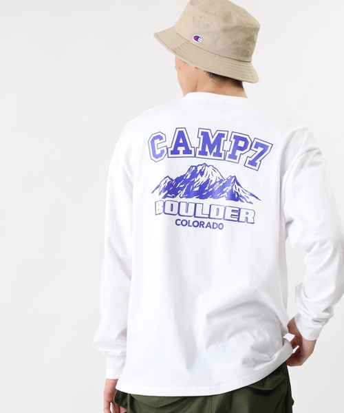 CAMP7(キャンプセブン)の「【CAMP7】バックロゴロンT(Tシャツ/カットソー・メンズ・パープル/ホワイト/ブラック・M/L/S/XL)」の10枚目の写真