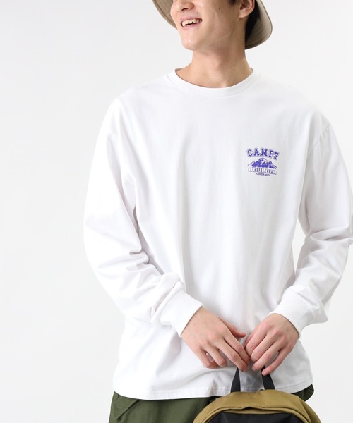 CAMP7(キャンプセブン)の「【CAMP7】バックロゴロンT(Tシャツ/カットソー・メンズ・パープル/ホワイト/ブラック・M/L/S/XL)」の12枚目の写真