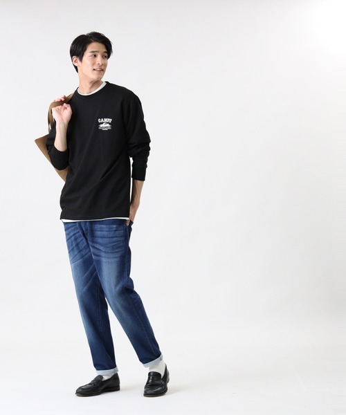 CAMP7(キャンプセブン)の「【CAMP7】バックロゴロンT(Tシャツ/カットソー・メンズ・パープル/ホワイト/ブラック・M/L/S/XL)」の13枚目の写真