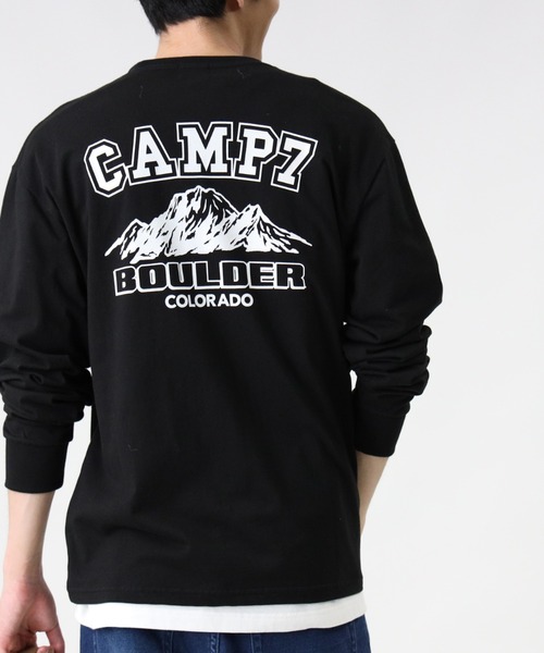 CAMP7(キャンプセブン)の「【CAMP7】バックロゴロンT(Tシャツ/カットソー・メンズ・パープル/ホワイト/ブラック・M/L/S/XL)」の16枚目の写真