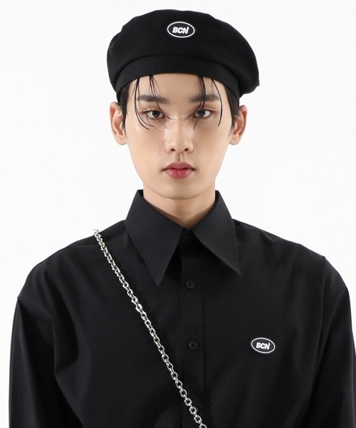 BASIC COTTON（ベーシックコットン）の「A'GEM/9 × .kom『BASIC COTTON/ベーシックコットン』BCN Beret/ベーシック ベレー帽（ハンチング/ベレー帽・レディース・ブラック/A/B・FREE）」の2枚目の写真