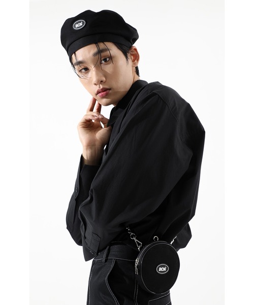 BASIC COTTON（ベーシックコットン）の「A'GEM/9 × .kom『BASIC COTTON/ベーシックコットン』BCN Beret/ベーシック ベレー帽（ハンチング/ベレー帽・レディース・ブラック/A/B・FREE）」の4枚目の写真