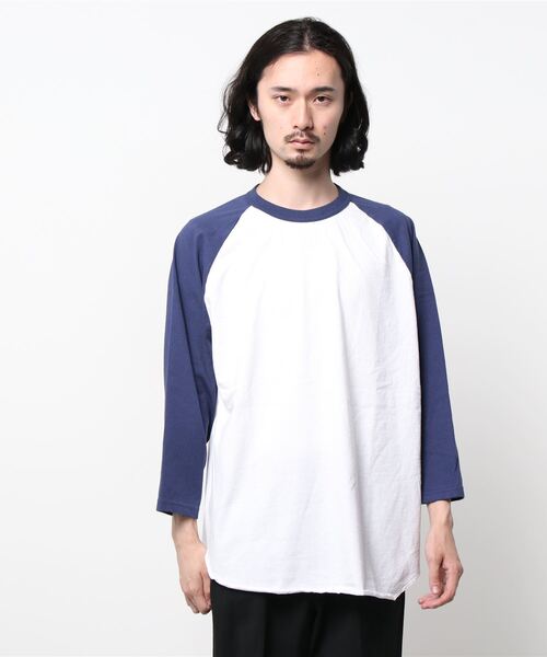 WALLA WALLA SPORT（ワラワラスポーツ）の「WALLA WALLA SPORT/ワラワラスポーツ　3/4 BASEBALL TEE　3/4ベースボールティー（Tシャツ/カットソー・メンズ・ホワイト/ブラック/カーキ/グリーン/ネイビー・XX-LARGE）」の5枚目の写真