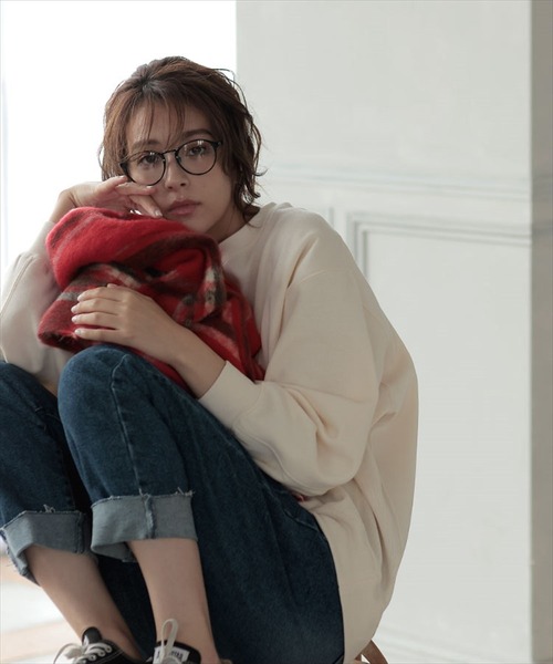 DONOBAN（ドノバン）の「チェックボリュームマフラー（ストール/ショール・レディース・ブラック/ブラウン/レッド/ピンク/イエロー・F）」の10枚目の写真