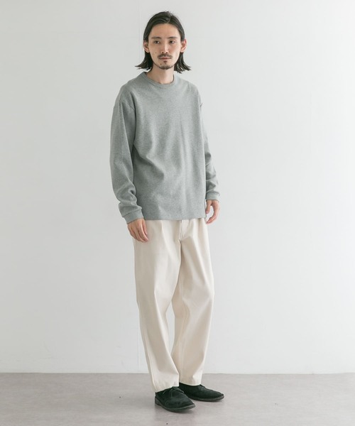 URBAN RESEARCH（アーバンリサーチ）の「度詰めワッフルクルーネック（Tシャツ/カットソー・メンズ・ホワイト/グレー/オートミール・SMALL/MEDIUM/LARGE）」の15枚目の写真