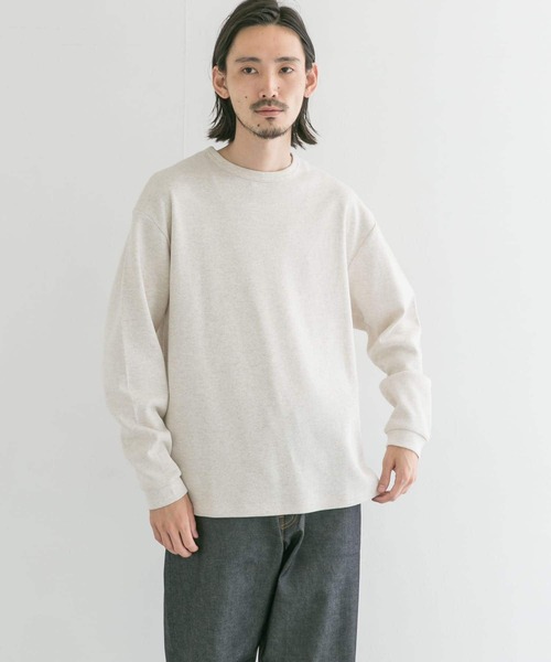 URBAN RESEARCH（アーバンリサーチ）の「度詰めワッフルクルーネック（Tシャツ/カットソー・メンズ・ホワイト/グレー/オートミール・SMALL/MEDIUM/LARGE）」の17枚目の写真