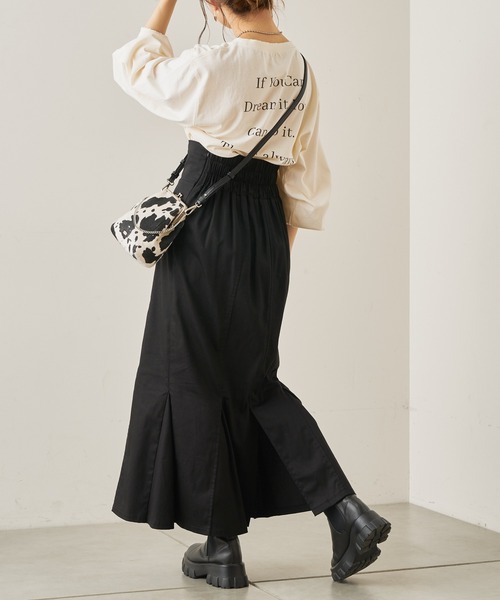 Chico（チコ）の「ショート丈刺繍ロゴロンT（Tシャツ/カットソー・レディース・ブラウン/ブラック/ライトベージュ/ホワイト・FREE）」の18枚目の写真