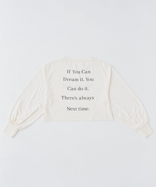 Chico（チコ）の「ショート丈刺繍ロゴロンT（Tシャツ/カットソー・レディース・ブラウン/ブラック/ライトベージュ/ホワイト・FREE）」の9枚目の写真