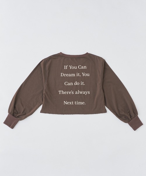 Chico（チコ）の「ショート丈刺繍ロゴロンT（Tシャツ/カットソー・レディース・ブラウン/ブラック/ライトベージュ/ホワイト・FREE）」の13枚目の写真