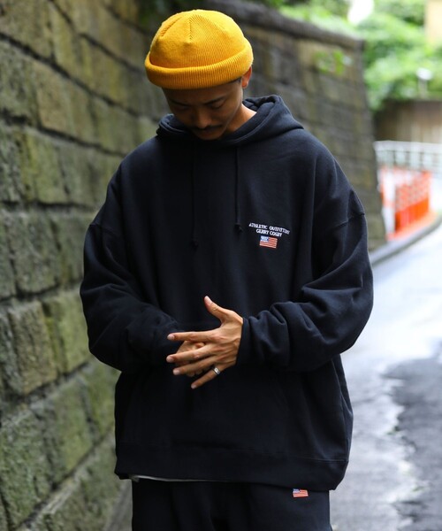 入荷即納可能 セール Web限定 Gerry Cosby Freak S Store ジェリーコスビー 別注 ビッグシルエット アスレチック刺繍ロゴ プルオーバーパーカー フーディー パーカー Freak S Store フリークスストア のファッション 単体販売 Lssr Ub Ac Id