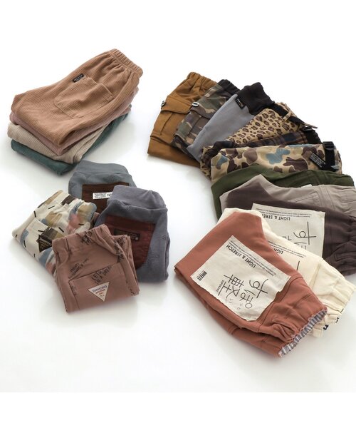 BREEZE（ブリーズ）の「すぽ軽カラーテーパードパンツ 10分丈＿ストレッチ（その他パンツ・キッズ・アイボリー/ブラウン/オレンジ/ネイビー/パープル/ミント・120/100/140/90/110/150/80/130）」の11枚目の写真