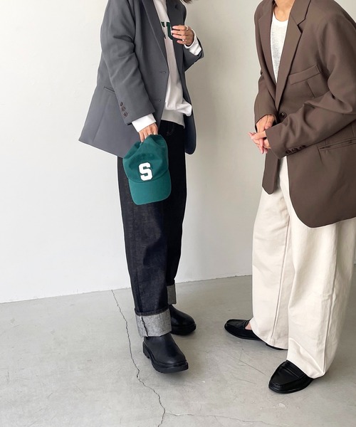 CANAL JEAN(キャナルジーン)の「via j(ヴィアジェイ) テーラードジャケット(テーラードジャケット・レディース・ブラウン/チャコールグレー・ONE SIZE)」の10枚目の写真