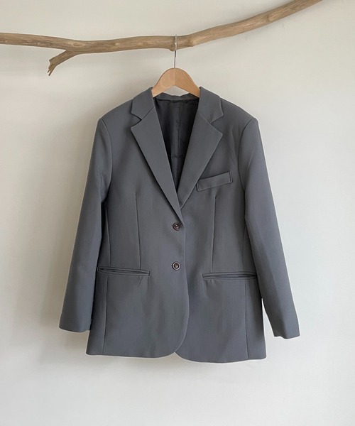 CANAL JEAN(キャナルジーン)の「via j(ヴィアジェイ) テーラードジャケット(テーラードジャケット・レディース・ブラウン/チャコールグレー・ONE SIZE)」の13枚目の写真