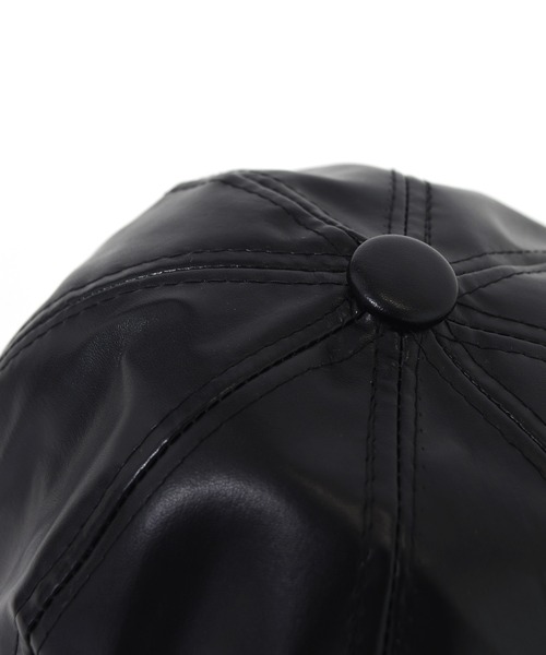 w closet（ダブルクローゼット）の「レザー風キャスケット（キャスケット・レディース・ブラック/キャメル・FREE）」の8枚目の写真