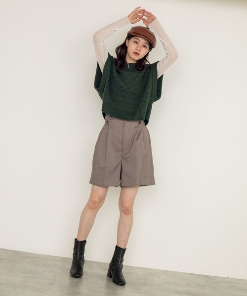 w closet（ダブルクローゼット）の「レザー風キャスケット（キャスケット・レディース・ブラック/キャメル・FREE）」の18枚目の写真