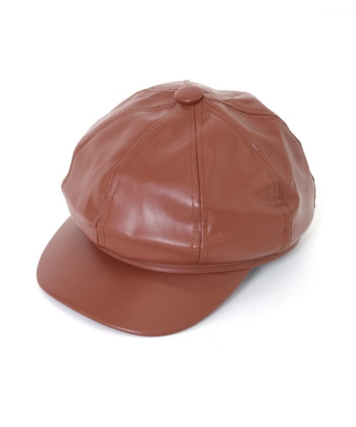 w closet（ダブルクローゼット）の「レザー風キャスケット（キャスケット・レディース・ブラック/キャメル・FREE）」の19枚目の写真