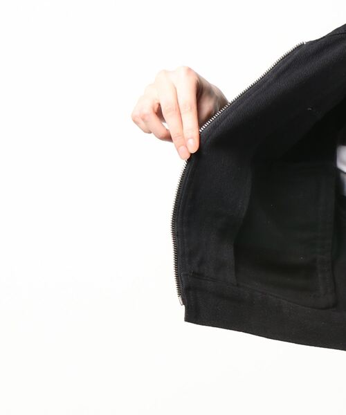one way(ワンウェイ)の「【oneway Jeans】加工ありツイルショート丈ジャケット(その他アウター・レディース・ブラック/ライトブルー・FREE)」の5枚目の写真