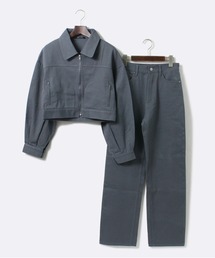 【oneway Jeans】加工ありツイルショート丈ジャケット