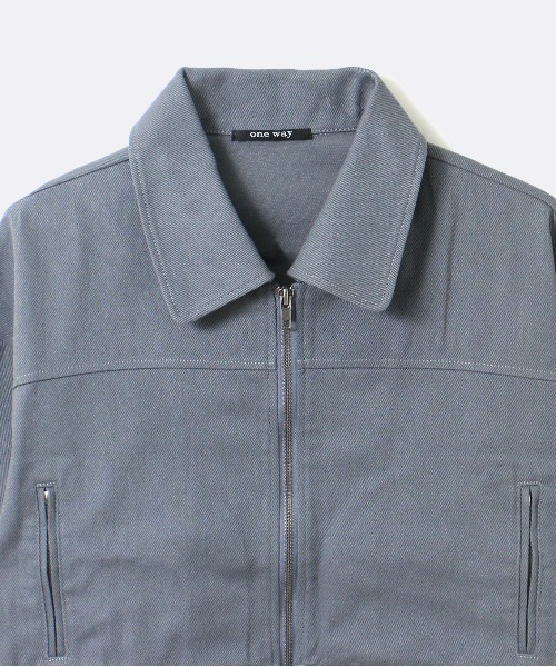 one way(ワンウェイ)の「【oneway Jeans】加工ありツイルショート丈ジャケット(その他アウター・レディース・ブラック/ライトブルー・FREE)」の9枚目の写真