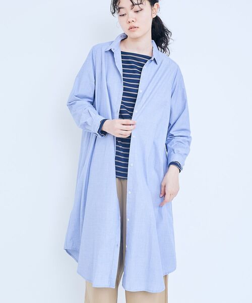 NIMES（ニーム）の「サイドスリットボーダープルオーバー（Tシャツ/カットソー・レディース・ホワイト/ブラック/ネイビー/ブルー・F）」の11枚目の写真