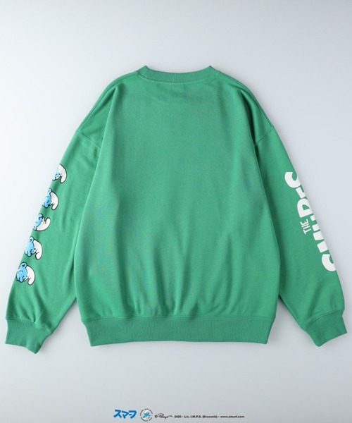Right-on（ライトオン）の「「THE SMURFS」プリントトレーナー（スウェット・レディース・ブラック/グリーン・M/L/XL）」の9枚目の写真