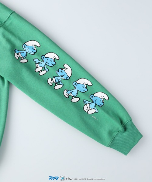 Right-on（ライトオン）の「「THE SMURFS」プリントトレーナー（スウェット・レディース・ブラック/グリーン・M/L/XL）」の11枚目の写真