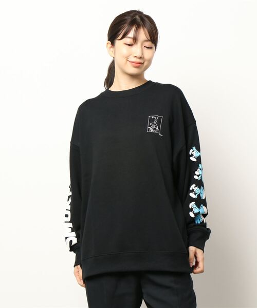 Right-on（ライトオン）の「「THE SMURFS」プリントトレーナー（スウェット・レディース・ブラック/グリーン・M/L/XL）」の5枚目の写真