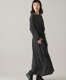 studio CLIP | 《Natural by studio CLIP》レーヨンドットドロストワンピース(ワンピース)