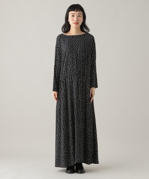 studio CLIP(スタディオクリップ)の「《Natural by studio CLIP》レーヨンドットドロストワンピース(ワンピース・レディース・ブラウン/ブラック・FREE)」の9枚目の写真