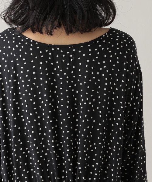 studio CLIP(スタディオクリップ)の「《Natural by studio CLIP》レーヨンドットドロストワンピース(ワンピース・レディース・ブラウン/ブラック・FREE)」の12枚目の写真